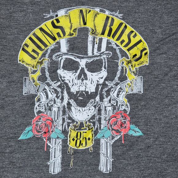 Guns N' Roses Dark Grey Unisex Tee "85" - Size Small - Picture 2 of 5